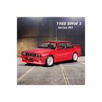 Cici Oyuncak Diecast Metal Araba Bburago 1/24 BMW M3 E30 1988 3 Serisi Koleksiyon, Kırmızı