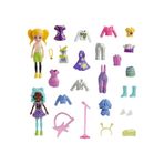 Cici Oyuncak Polly Pocket Pop Star Starlight 25 Parçalı Aksesuar Moda Seti, 2 Bebek ve Kıyafet Koleksiyonu