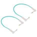 ciciglow 2 ADET 12 Inç Gitar Jumper Kablosu, Pedal Için Saf Bakır Çekirdek, Mikser, Amplifikatör, Mikrofon, Efektör, Dekoder, Ekolayzır, Elektro Gitar (Camgöbeği)