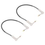ciciglow 2 ADET 12 Inç Gitar Jumper Kablosu, Pedal Için Saf Bakır Çekirdek, Mikser, Amplifikatör, Mikrofon, Efektör, Dekoder, Ekolayzır, Elektro Gitar (mat siyah)