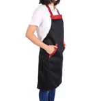 ciciglow Erkek Önlükleri, Önlük, Kadın Önlükleri, Önlük Elbise, Polyester Malzeme Mutfak Temizlik Malzemeleri Ev Mutfak Erkek Kadın Bahçe Önlüğü (Kırmızı Kenarlı Siyah Elbise)