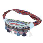 ciciglow Kadınlar için Büyük Kapasiteli Halk Tarzı Polyester Bel Çantası Çapraz Omuz Çantası Seyahat Göğüs Çantası, Doğum Günü, Yeni Yıl, Paskalya, Cadılar Bayramı,
