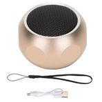 ciciglow Taşınabilir Bluetooth Hoparlör, Mini Kablosuz Hoparlör Alüminyum Alaşımlı Malzeme Sevimli Görünüm, Duş Bisikleti Araba Seyahat için İpi ile(altın)