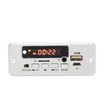 ciciglow USB MP3 Dekoder Kartı, 2x5W Güç Amplifikatörlü 12V Araba Stereo Kayıt Modülü Dahili FM Radyo Ve Hafıza Fonksiyonu (Gümüş)