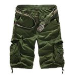 Cicilin Bermuda Camo Yeşili Rahat Erkek Kargo Şort