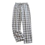 Cicilin Ekose Gri Hafif Pamuklu Erkek Pijama Altı