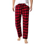 Cicilin Erkek Flanel Ekose Pijama Alt Gecelik Cepli İpli Pantolon, Ekose 6, L