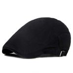 Cicilin Gatsby Newsboy Vintage Retro Siyah Erkek Şapka
