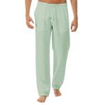 Cicilin Jogger Elastik İpli Yeşil Erkek Keten Pantolon