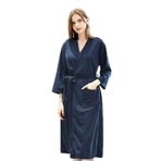 Cicilin Kadın Erkek Bornoz Sabahlık Kimono Bornoz Uzun Kollu Gecelik Şal Havlu Banyo Sarma Havlu Spor Salonu Duş Otel Bornoz, Navya-kadın, Asian XL(170-180cm）