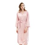Cicilin Kadın Erkek Bornoz Sabahlık Kimono Bornoz Uzun Kollu Gecelik Şal Havlu Banyo Sarma Havlu Spor Salonu Duş Otel Bornoz, pinguin gri, Asian XL(170-180cm）