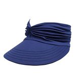 Cicilin Kadın güneş şapkası, plaj, açık hava, spor için, UV korumalı, geniş kenarlı, lacivert mavi, One Size