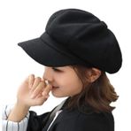 Cicilin Newsboy Vintage Zarif Siyah Kadın Şapka