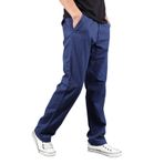 Cicilin Pamuk Askeri Kargo Pantolon İş Pantolonu Cepler Retro Combat Pantolon, siyah, Waist 36.2"