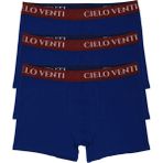 Cielo Venti Night Collection | 3'lü Organik Pamuk Erkek Boxer | Kraft Kutu - 409-Mavi