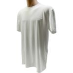 Cielore Erkek Nakış Işlemeli Regular Fit %100 Organik Pamuklu Örme Bisiket Yakalı Beyaz T-Shirt - 2XL