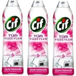 Cif 750 ml x 3 Tüm Yüzeyler Jel Temizlik Ürünü Çiçek Ferahlığı ile Derin Temizlik Sunar