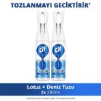 Cif Infinite Clean Doğal Probiyotikli Anti Toz Sprey Tüm Yüzeyler Için Lotus & Deniz Tuzu 280ML X2 - 280 ml
