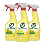 Cif Krem Limon Ultra Yağ Çözücü 3x750 ml Yüzey Temizleyici Sprey