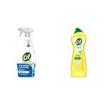 Cif Power Shine Cleanboost Sprey Temizleyici Banyo İçin Temizleyici ve Kireç Çözücü 750 ML(4) Cif Krem Yüzey Temizleyici Limon Kokulu Yağ ve Kireç Sökücü Leke Çıkarıcı 750 ML(1)