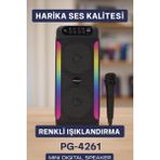 Çift 4 Inç Hoparlörlü Rgb Işıklı Bluetooth Ses Sistemi ( Lisinya )