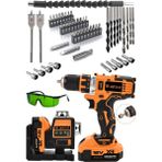 Çift Akülü 12 Köşe 360° Otomatik Hizalamalı Lazer Metre ve Çelik Mandren Set - Seçenek 1