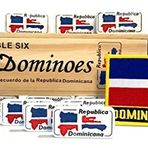 Çift Altı Dominik Cumhuriyeti Bayrağı Oymalı Domino