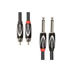 Çift Bağlantı Kablosu, 3 M Uzunlukta Rca Ve 6,3 Mm Jak İle