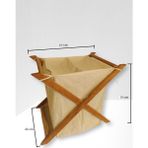 Çift Bölmeli Katlanır Kirli Çamaşır Sepeti