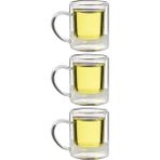 Çift Cidarlı Borosilikat Cam - Kahve - Bitki Çayı Kupası 200 Ml x 3 Adet 1837