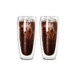 Çift Cidarlı Uzun Meşrubat,kokteyl,latte 320 Ml Cam Bardak Seti 2 Adet 2324 Bej