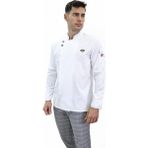 Çift Düğmeli Şef Ceket Aşçı Kıyafeti Chef Aşçı Forması - XL - Beyaz