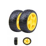 Çift Eksenli Motor Tekerleği 2 Adet Sarı Dc Motor Arduino Robotik Motor Tekerlek Deney Okul Bilim Araba Yapım