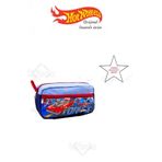 Çift Fermuar Bölmeli Büyük Kapasiteli Erkek Çocuklar için Lisanslı Hot Wheels Kırtasiye Kalem Kutusu