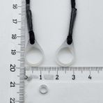 ÇİFT Halkalı SİYAH BÜYÜK Boy İpli Tutaç, Kulaklık tutamacı, İşitme Cihazı İpli Tutacağı, YesMed