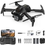 Çift Kamera Drone Uzaktan Kumanda App Destekli Quadcopter Tek Tuş Iniş Kalkış - Siyah