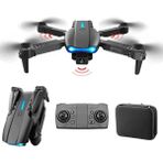 Çift Kamera ve Bataryalı Drone Uzaktan Kumandalı App Destekli Quadcopter Tek Tuş Ile Iniş Kalkış - Siyah