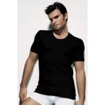 Çift Kaplan Erkek Ribana Bisiklet Yaka Siyah T-Shirt 841 - 2XL