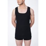 Çift Kaplan Erkek Siyah 3'lü Ribana Atlet 775 - 3XL