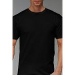 Çift Kaplan Erkek Süprem Bisiklet Yaka Siyah T-Shirt 0947 3'lü Paket - XL
