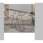 Çift Katlı Metal Çamaşır Kurutmalık, 36 Metre Asma Kapasiteli, Gri