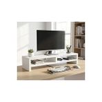 Çift Katlı Monitör Standı Ve Masaüstü Düzenleyici Yükseltici Beyaz (72x25 Cm)
