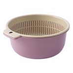 Çift Katman Meyveleri Sebzeler Yıkama Sepeti, Sağlam Plastik, Kolay Temiz, Kokuya dayanıklı, Renkli Tasarım, Meyve Sebze Yıkama Için Etkili Depolama çözümü Ile (PURPLE)