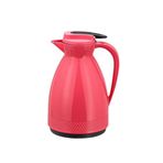 Çift Katmanlı Cam Termos, 1 Litre Kapasiteli, Isıya Dayanıklı, Piknik, Kamp, Ofis, Kafe ve Ev Kullanımı İçin (Pembe, 1 lt, Termos)