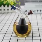 Çift Katmanlı Sos Yağ Şişesi 2 In 1 Sirke Cam Şişe Çeşni Baharat Mühürlü Mutfak Depolama Şişeleri Kavanoz (Yurt Dışından) - Pepper Shakers - Renkli