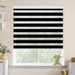 Çift Katmanlı Stor Perde Pencere Işığının Gündüz ve Gece Filtresi için, Alüminyum Kasetli Stor Perde Siyah 85 x 90 cm Kurulumu ve Temizliği Kolay