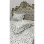 Çift Kişilik 180X200 cm Yatağa Uygun Fırfırlı Çarşaf ve 2 Adet Fırfırlı Yastık Kılıfı