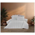 Çift Kişilik Çeyizlik Yatak Örtüsü 3'lü Set - Beyaz - 250 x 260 cm