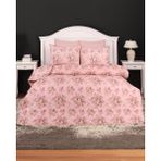 Çift Kişilik Çok Amaçlı Yatak Örtüsü 200 x 220 & 2 Yastık Kılıfı (Pike) - Pembe - 195 x 215 cm