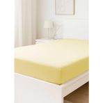 Çift Kişilik Düz Penye %100 Pamuklu Lastikli Çarşaf 180X200 Newsheet Sarı